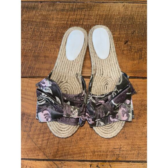 Womens Rebecca Minkoff‎ Giana Espadrille Bow Sandals Purple Slides Size 9M - Picture 10 of 13